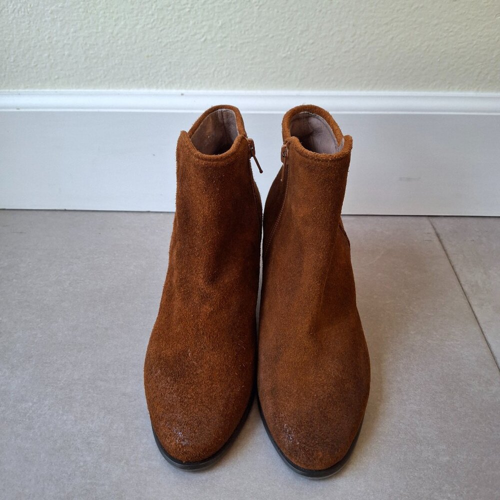 Chocolat Blu Chestnut Brown Suede Ankle Boots - Size 6.5 (2.5" Heel)
